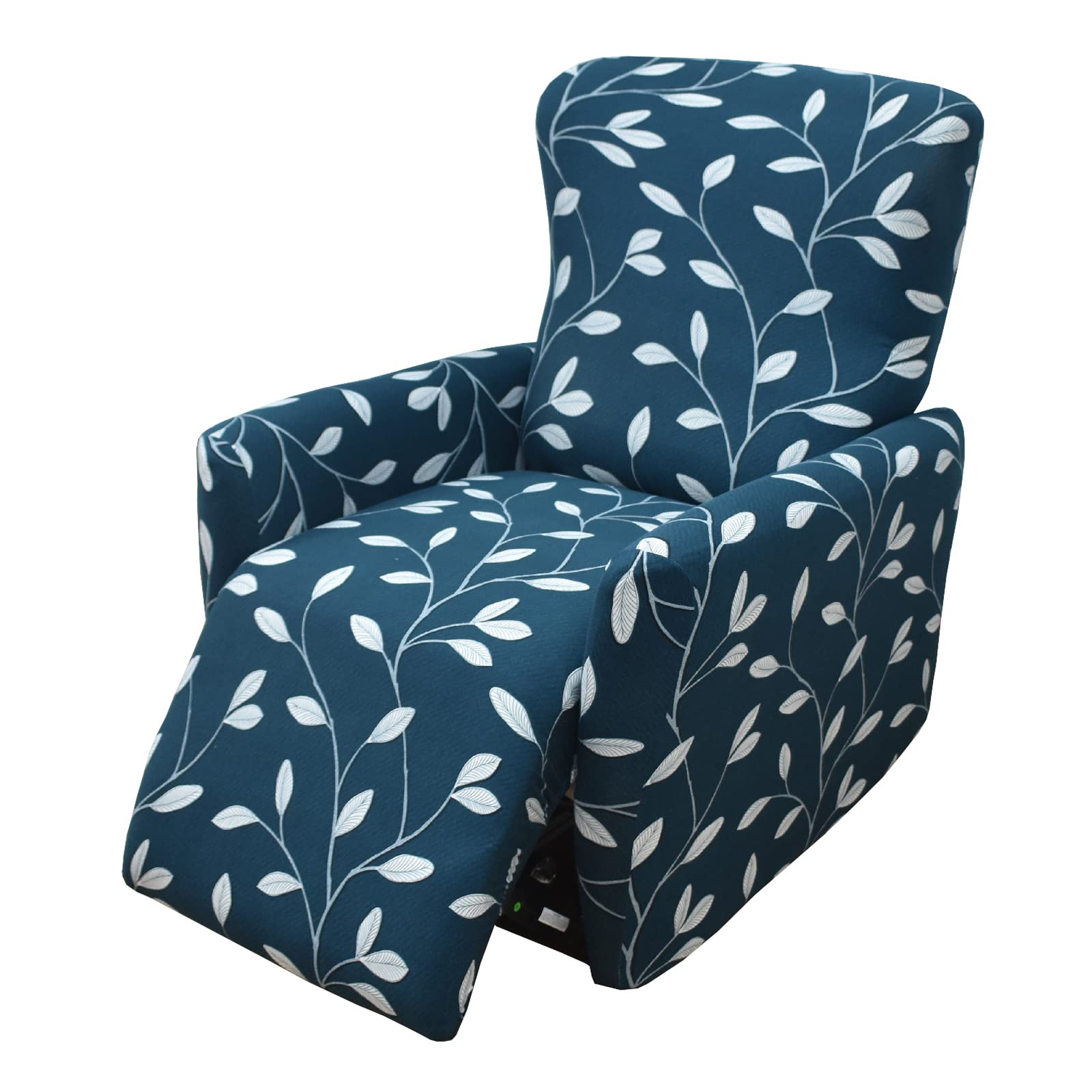 Housse de fauteuil inclinable 1 place imprimée en spandex 4 pièces