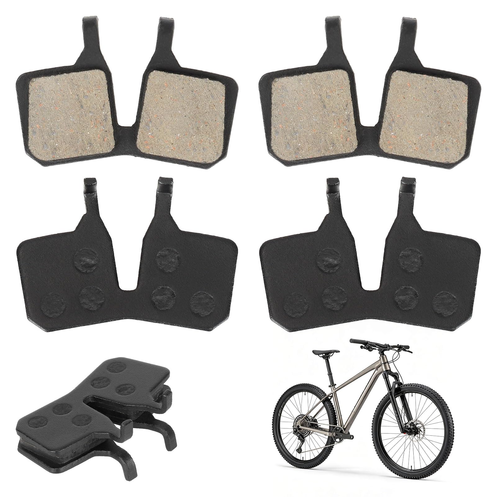 Magura Brake Pads, High Performance Resin Brake Pads for Magura MT5 and MT7, 2 Pairs Black Bicycle, Reliable Stopping Power for Mountain Bikes and Cycling