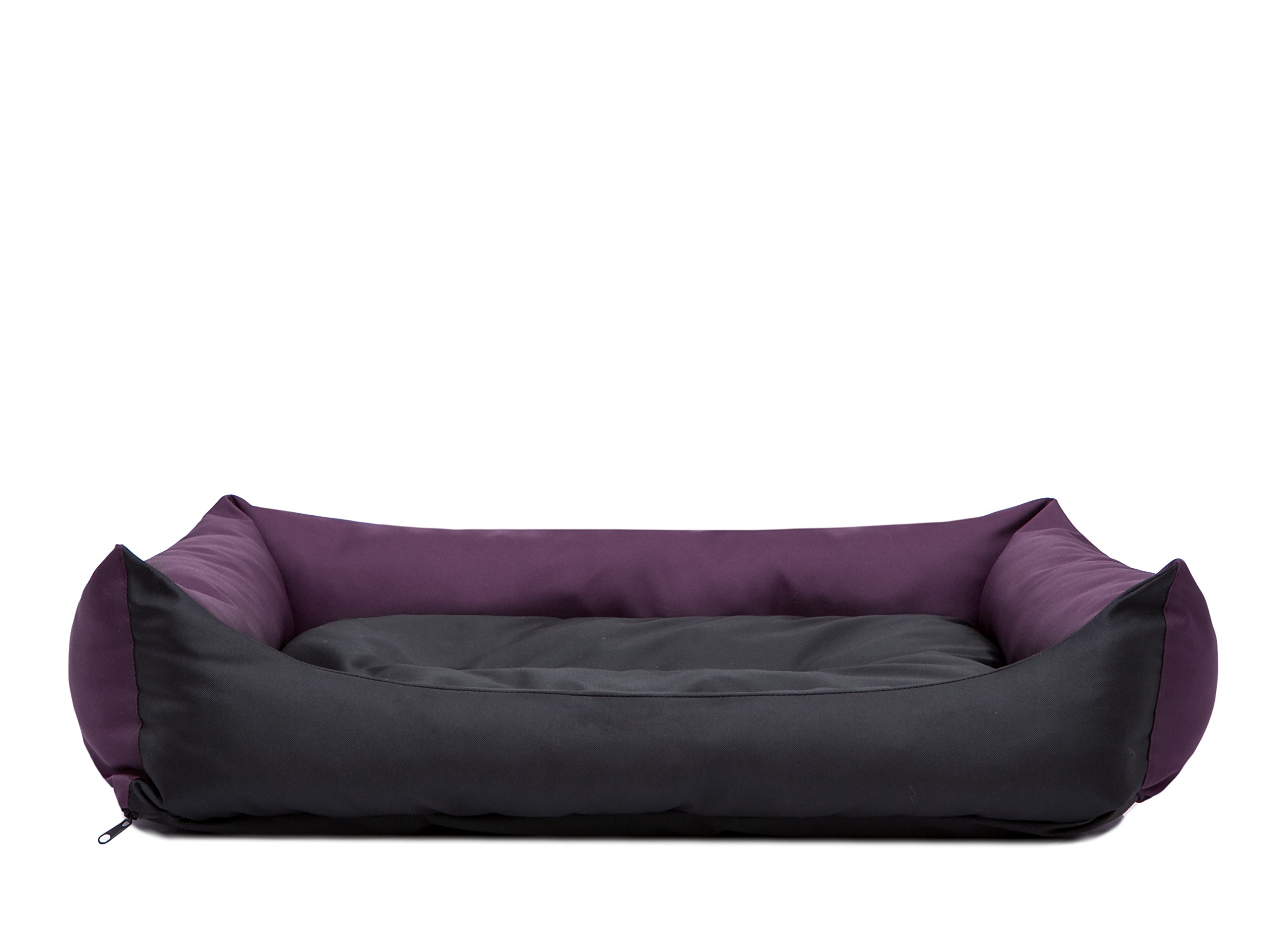 Legowisko dla psa, kota, legowisko dla psa, poduszka dla psa, łóżko dla zwierząt, sofa dla psa, materac, kolor czarny i czerwone wino, rozmiar XL, 82 x 60 cm