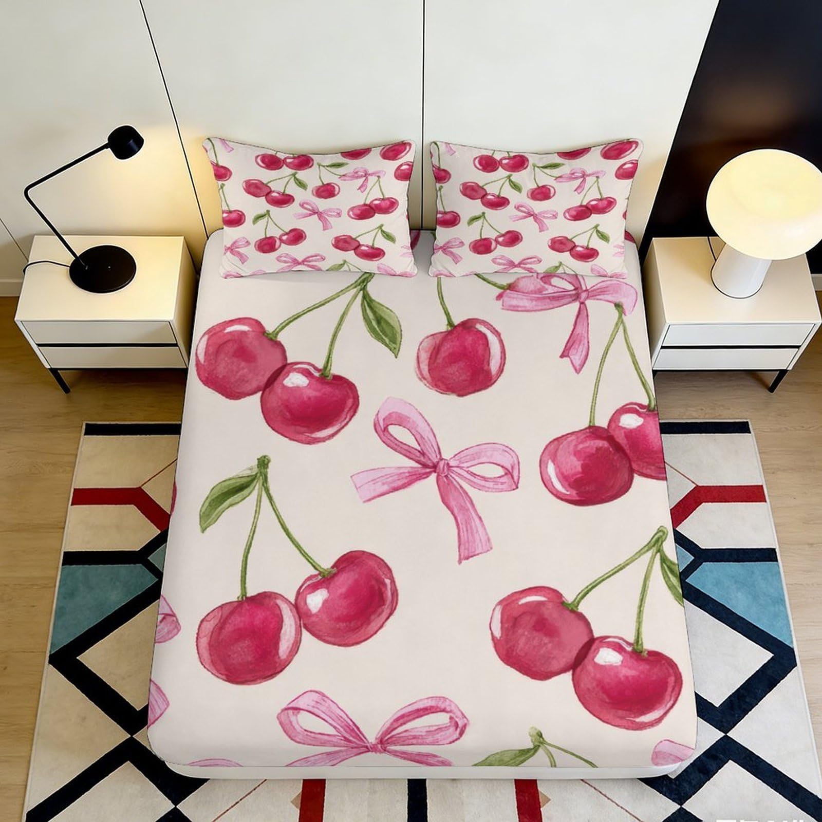 3D Printed Tropical Leaf Fitted Sheet Microfiber Deep Pocket Non-Slip Bedding Tropical Plant Mattress Fitted Cover Full Wrap 200x200x25cm