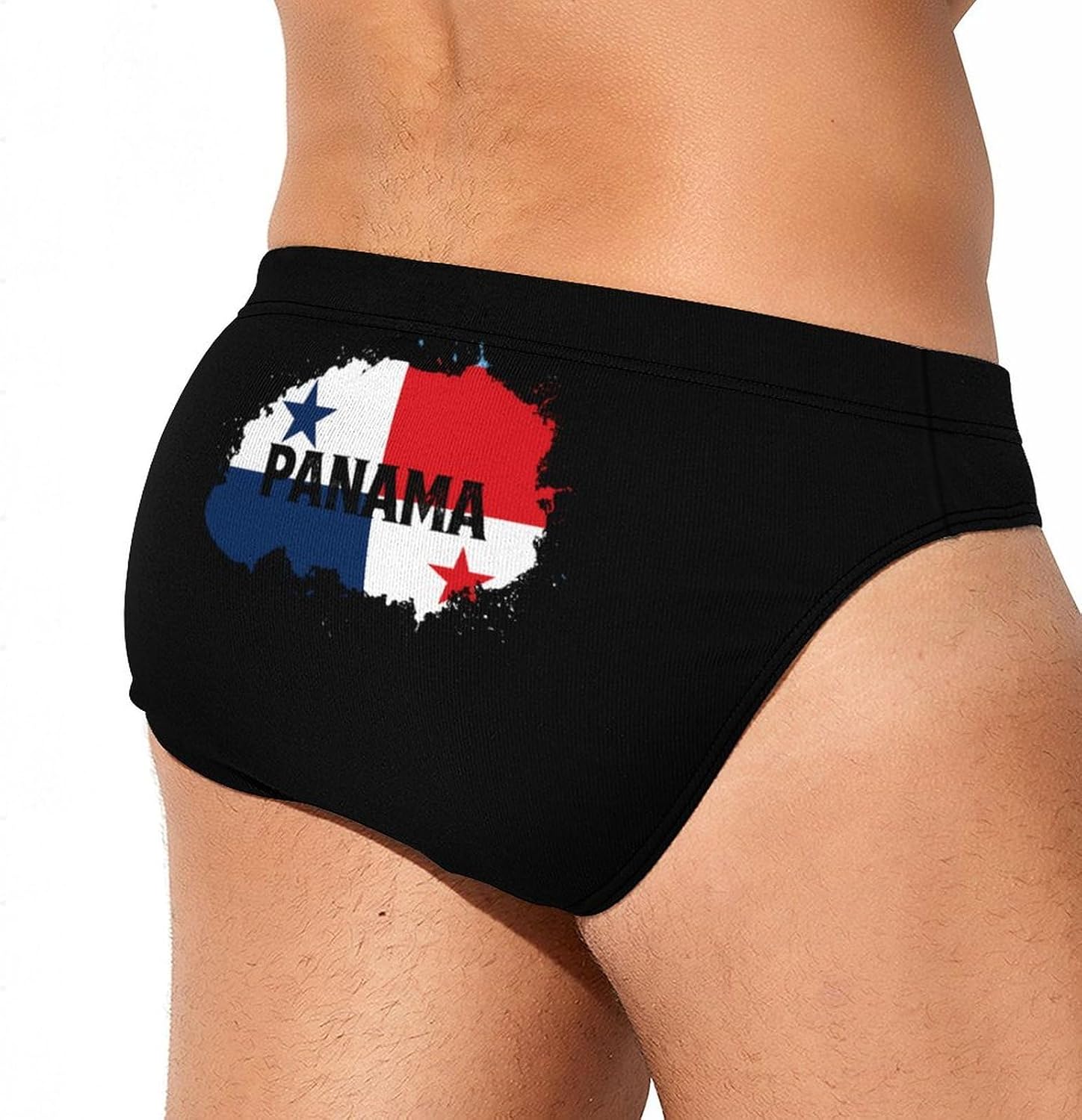 Panama Flag Splashes Men's Swimwear Bikini Swimming Briefs Stretchy Swimsuits Board Surf Shorts Trunks