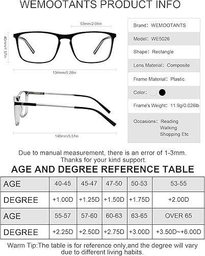 Miniatura 5 de Lentes de lectura para hombre con estilo, lectores grandes, ligeros, 1.0, 1.25, 1.5, 1.75, 2.0, 2.25, 2.5, 2.75, 3.0, 3.5, 4.0
