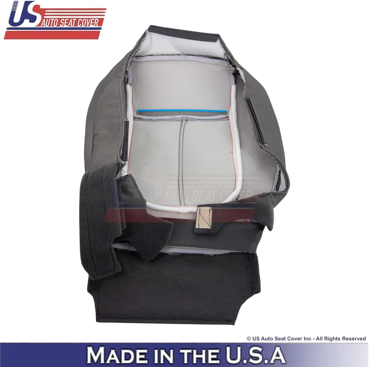 2009-2010 fits Ford F150 Cloth Front Replacement Seat Covers Medium Stone Gray