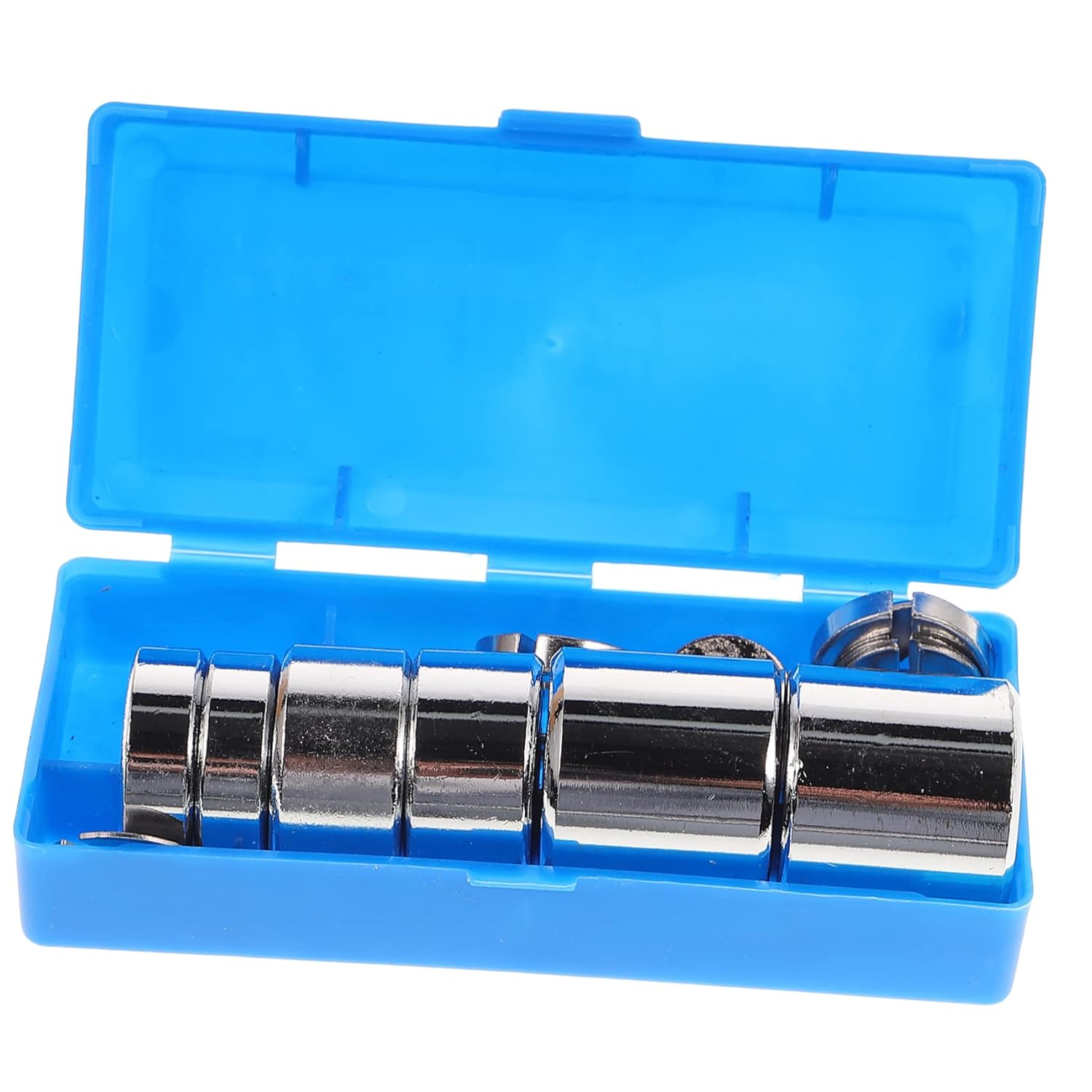 1Set High School Slotted Mass Weights Set Metal Slotted Weights for Physics Experiments Construction with Hanger for Balance Testing and Weight Measurement