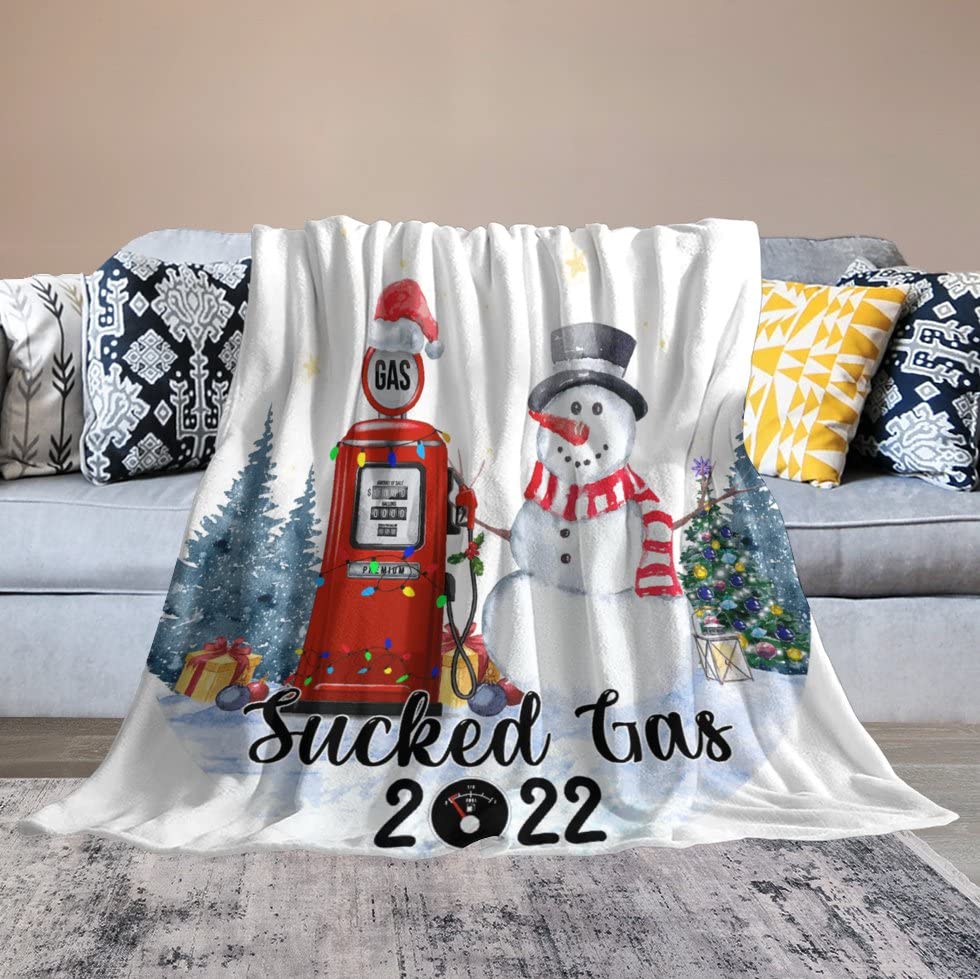Couverture micro polaire bonhomme de neige 130x150cm double face - 6