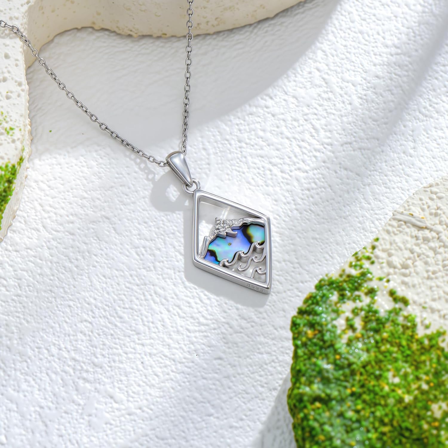 Diamond Mountain Necklace for Women 925 Sterling Silver Mountain Pendant Nature Inspirational Faith Jewelry Gift for Skiers - Image 3