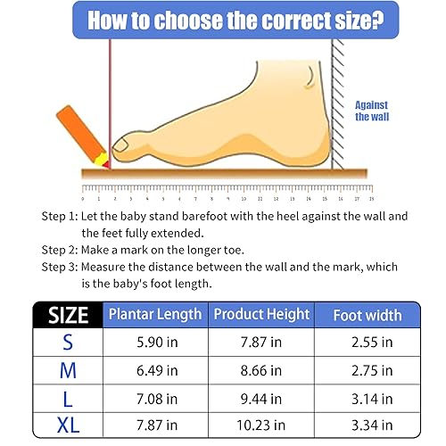Miniatura 3 de Férula de pie AFO para niños pequeños, ortesis de tobillo y pie, férula nocturna pediátrica AFO para caminar con zapatos o dormir (grande, izquierda)