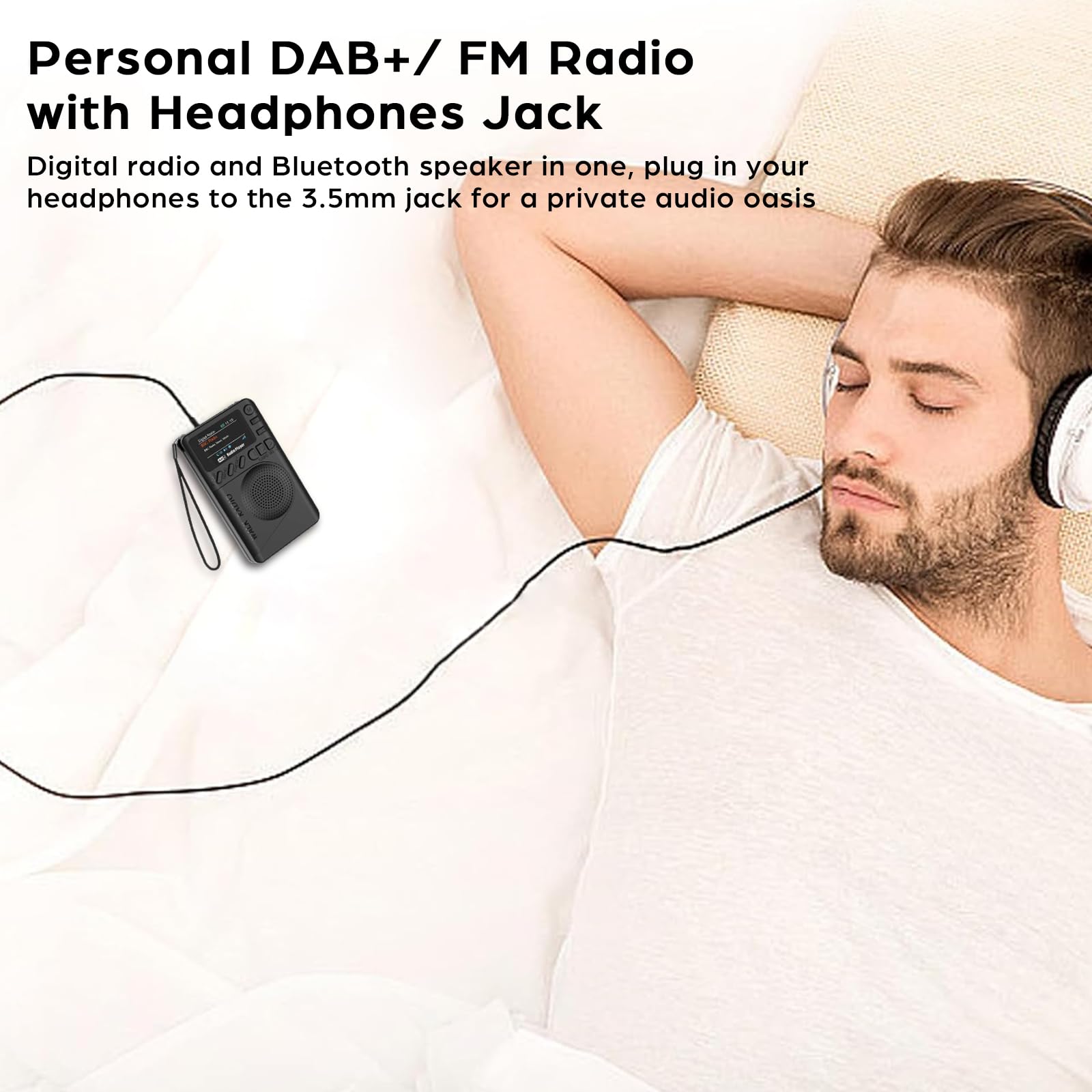 Raddy RD23 Draagbare DAB-radio, klein, DAB , FM, digitale radio met