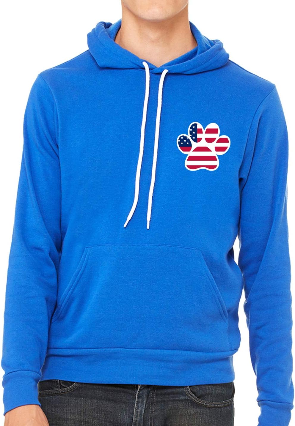American Flag Paw Print, 4th of July Hoodies, Patriotic Hoodies