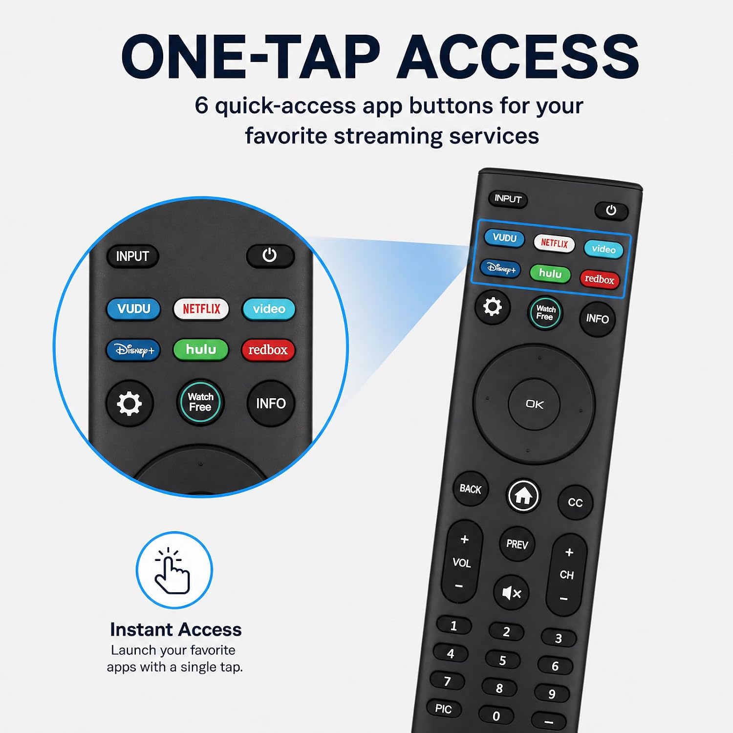 Replacement Remote Control for Vizio Smart TV, XRT140 image 5
