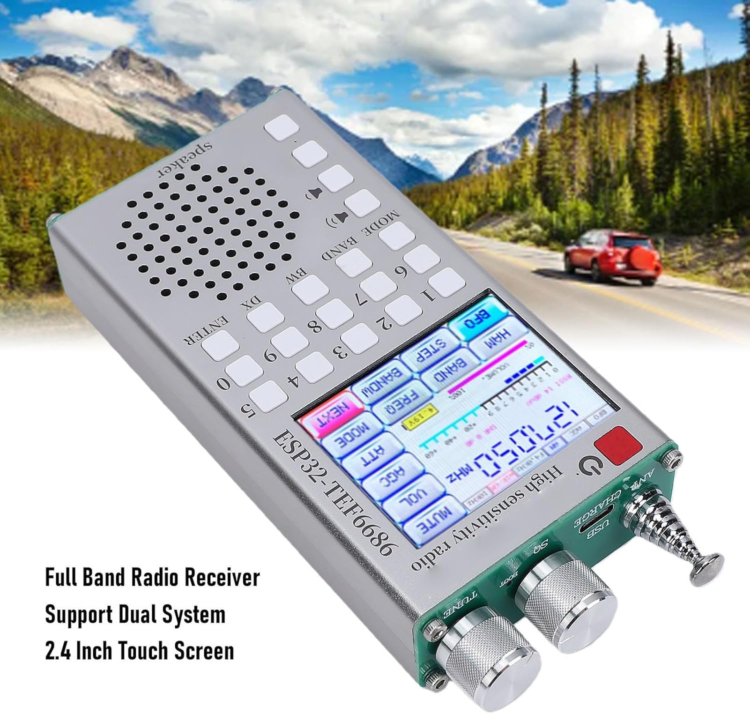 Eujgoov Radio ATS125 Full Band FM AM SSB Bluetooth Handheld Radio Scanner Digital Tuning Portable