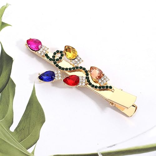 Miniatura 8 de Pinzas para el cabello de Navidad con diamantes de imitación, horquillas navideñas con copos de nieve, pasadores para el cabello de vacaciones,