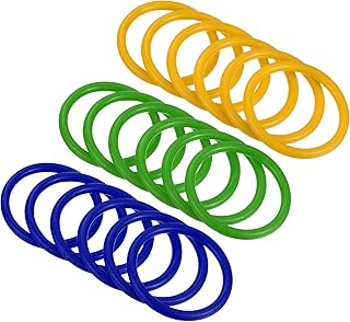 PATIKIL Carnival Ring-Toss Rings Set Plastic Hoop for Outdoor Party Favor Game Booth