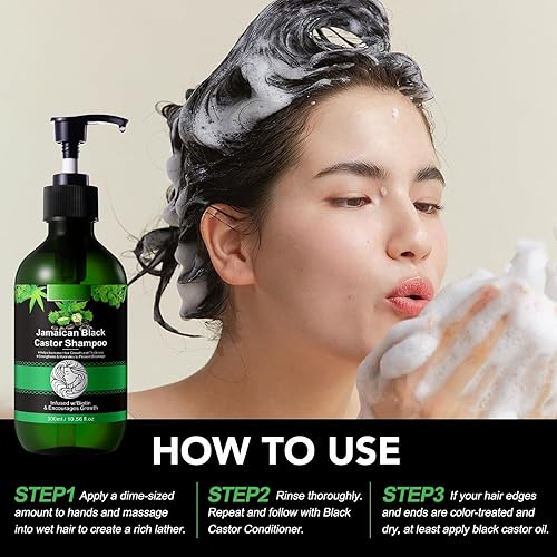 Miniatura 5 de Aceite de romero para el crecimiento del cabello + champú de romero para el crecimiento del cabello (10.56 onzas líquidas), 100% natural puro,