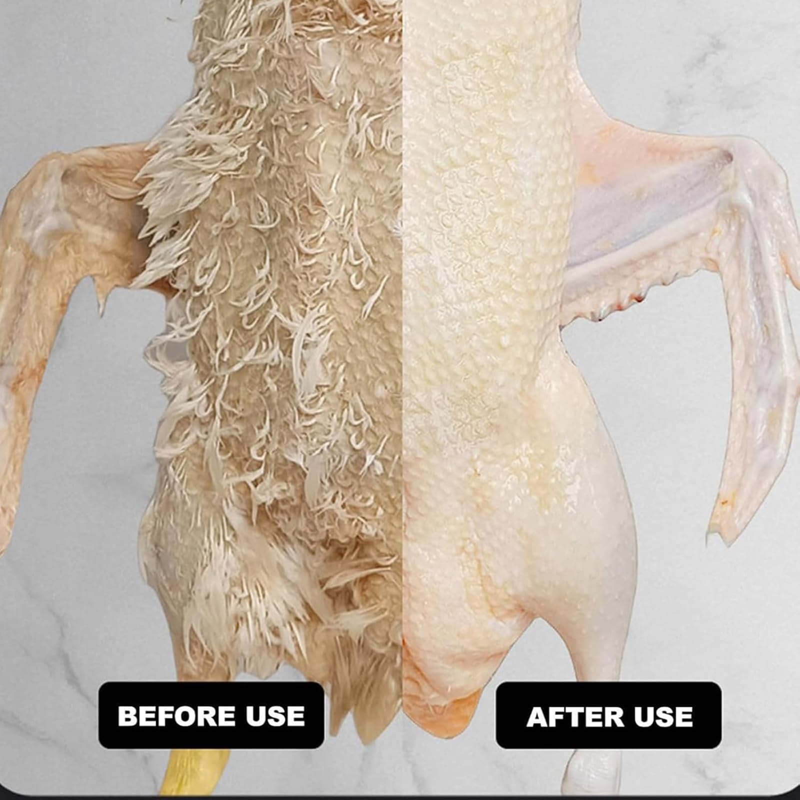 Máquina desplumadora de pollo portátil de mano, cabeza de cono de acero inoxidable, opciones de alimentación duales, batería de 3 horas de duración para aves de corral, patos, pavos y pájaros