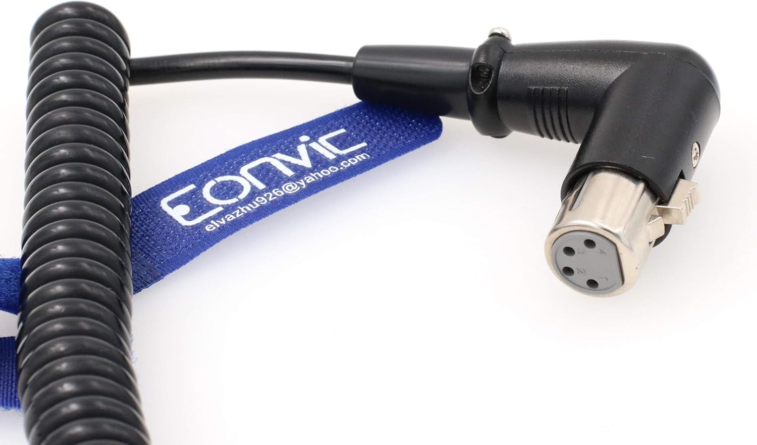 Eonvic Power Supply Battery Adapter Cable D-Tap Male to Right Angle 4 Pin XLR Female