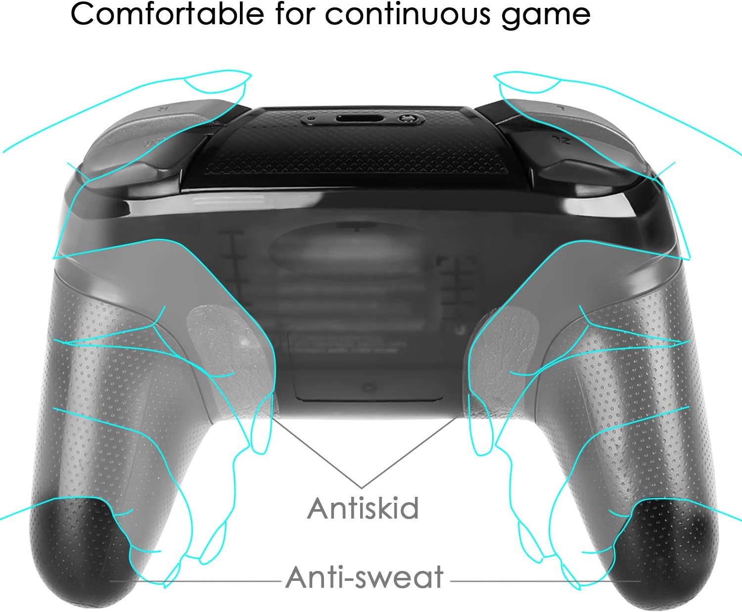Wireless Pro Controller Compatible with Switch and Switch Lite, with 1200 mAh Rechargeable Battery, Dual Vibration, NFC, Wake Up and 6-Axis Gyro Function