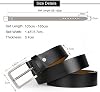 JingHao Mens Leather Belt,Plus Size Belts for Men,Pin Buckle Belt Great for Jeans, Casual,Formal,Work Wear 28-64 Black Brown
