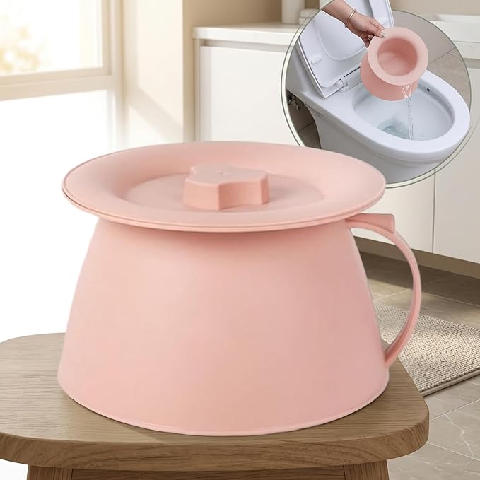 Orinal portátil para mujer 1.5L con tapa y asa miniatura 4