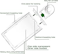 Vista 2 de Portatarjetas de identificación de plástico duro de doble uso horizontal y vertical con bloqueo transparente resistente para 3 tarjetas Fallen One