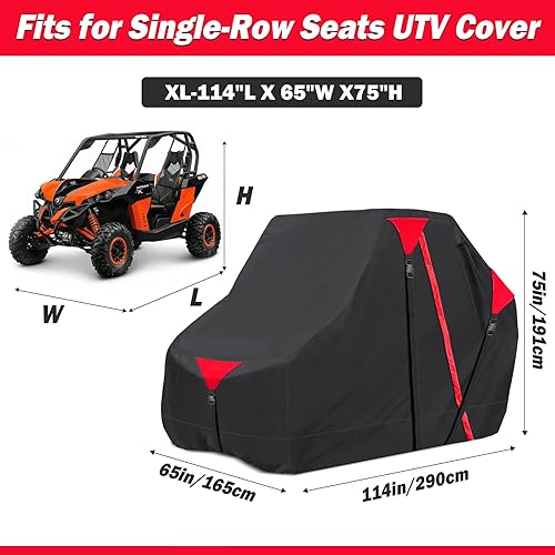 Miniatura 2 de Funda de UTV impermeable para exteriores, protección para todo tipo de clima, para Polaris RZR, Yamaha Can-Am Defender, Kawasaki Ranger con