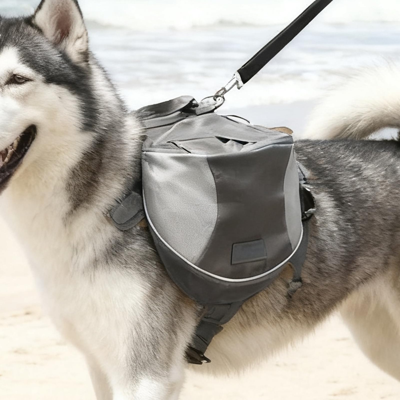Mochila de Senderismo para Perros, con Bolsillos Laterales Y Suministros Ajustables, Arnés de Senderismo para Perros, para Compras Diarias Viaje Urbano Transporte Coche Transporte Público