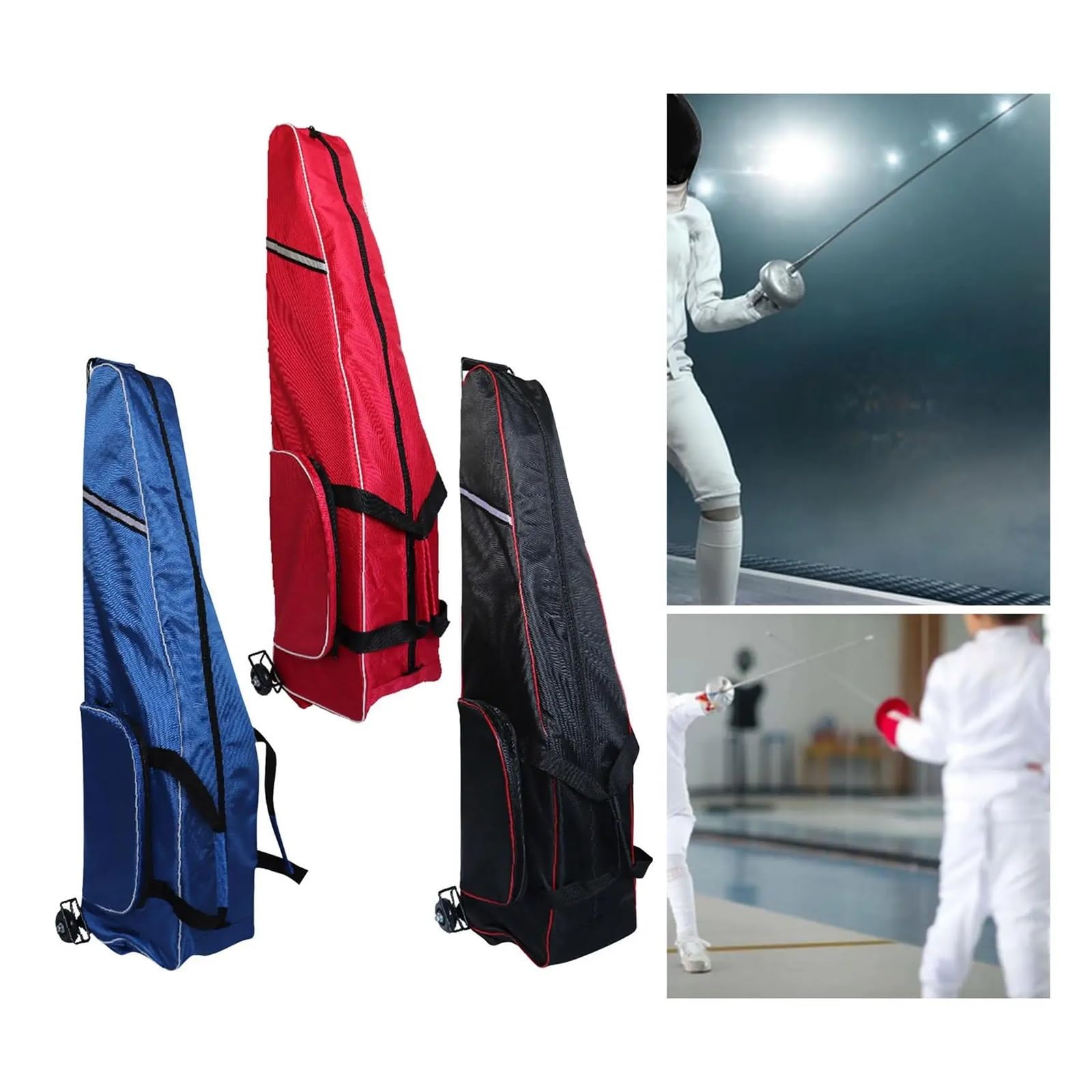 Bolsa de Esgrima Mochila con Ruedas for esgrima, Bolsa de Almacenamiento for, Universal Ligera for Herramientas