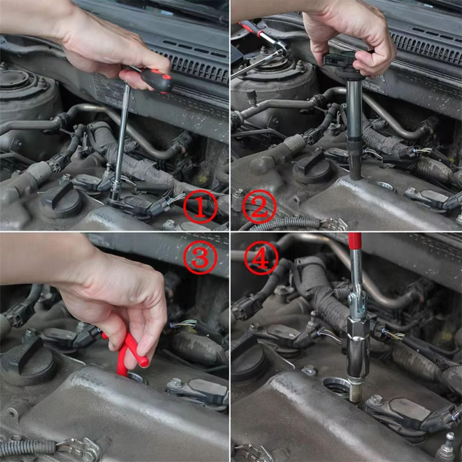 16mm Lang Für Zündkerzen Entfernung Werkzeuge Schlüssel Rotation Funken Stecker Entfernung Steckschlüssel Auto Reparatur Werkzeug T-Griff Auto Zündkerzenschlüssel