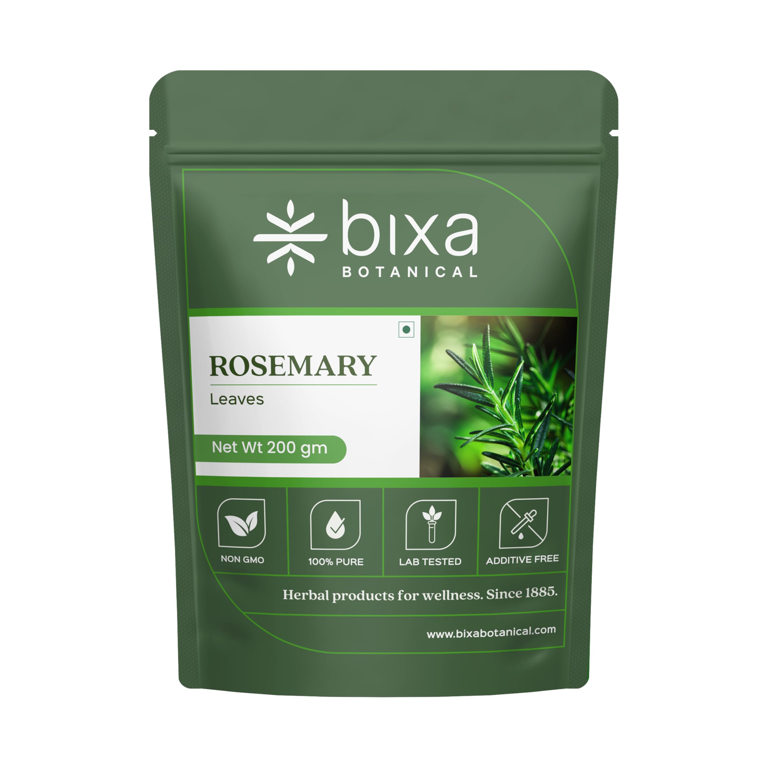 Rosemary Leaves| Top Grade Leaves From Egypt | For Seasoning, Tea & Hair | FSSAI | Cooking Pasta Soups Salad Chicken Herbs Tea | Supports Hair Growth By Bixa Botanical (200 g, Rosemary)