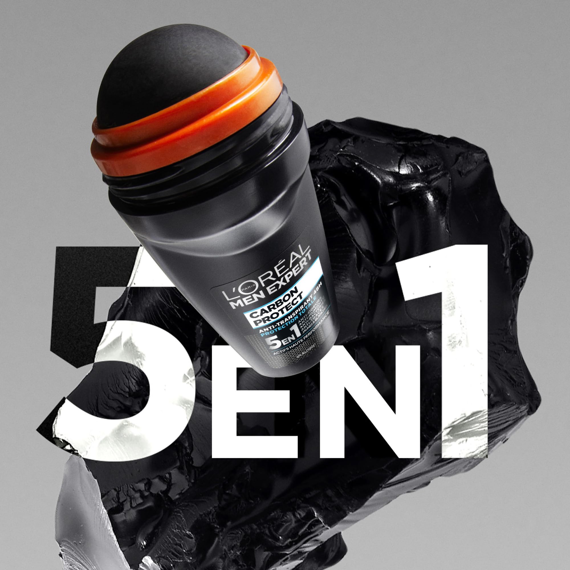 L'Oréal Men Expert - Routine Carbon Protect żel pod prysznic i dezodorant dla mężczyzn - 3x żele pod prysznic Carbon Protect, 2x dezodorant Carbon Protect