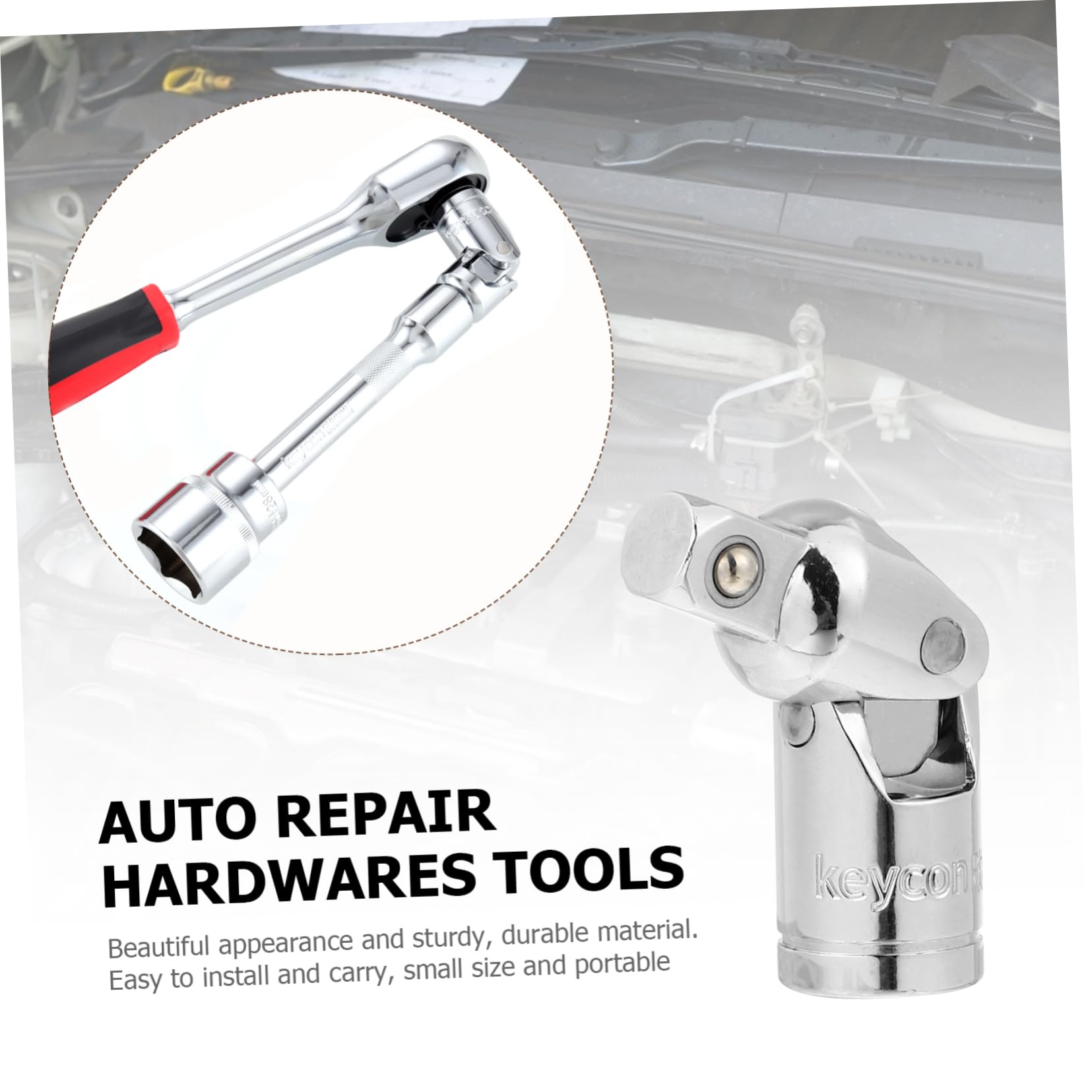 Mipcase Universal Socket Adapter u Joint Tool Socket Wrench Joint Rotary for Auto Repair