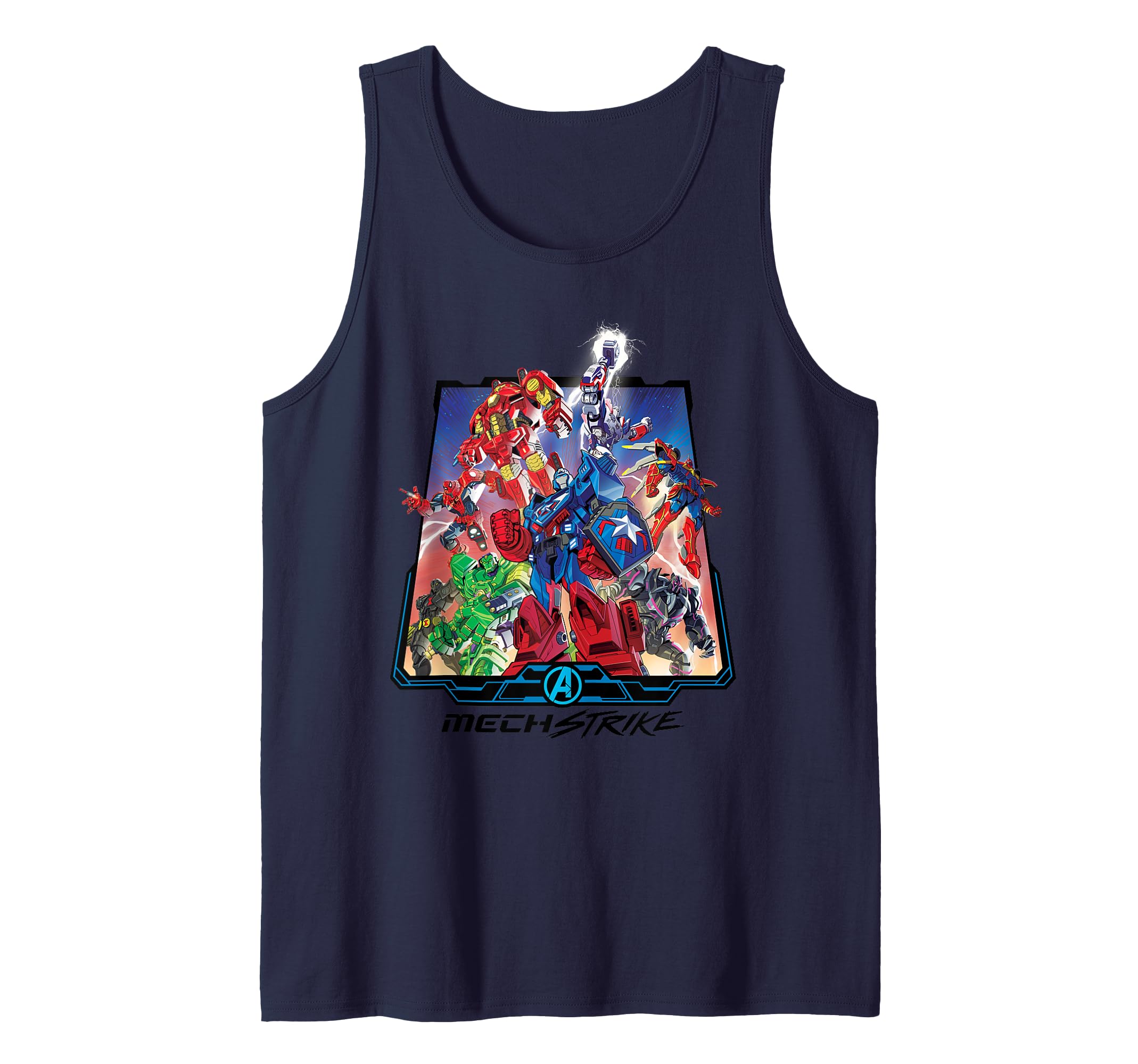Camiseta Marvel Avengers Mech Strike con estampado resistente Super Hero Group tank top 2
