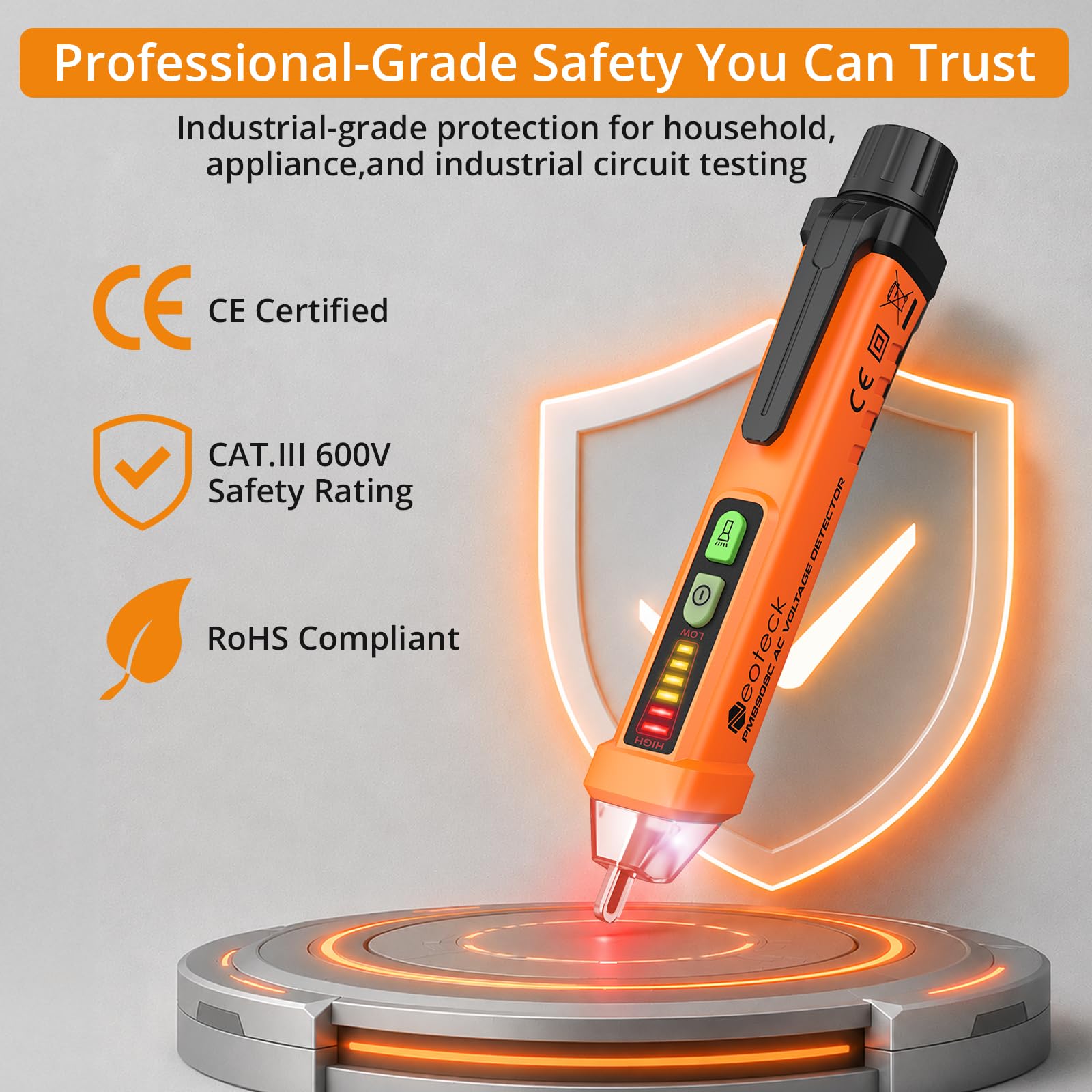 Neoteck Non Contact Voltage Detector 12-1000V AC Voltage Tester — Amazon image 4