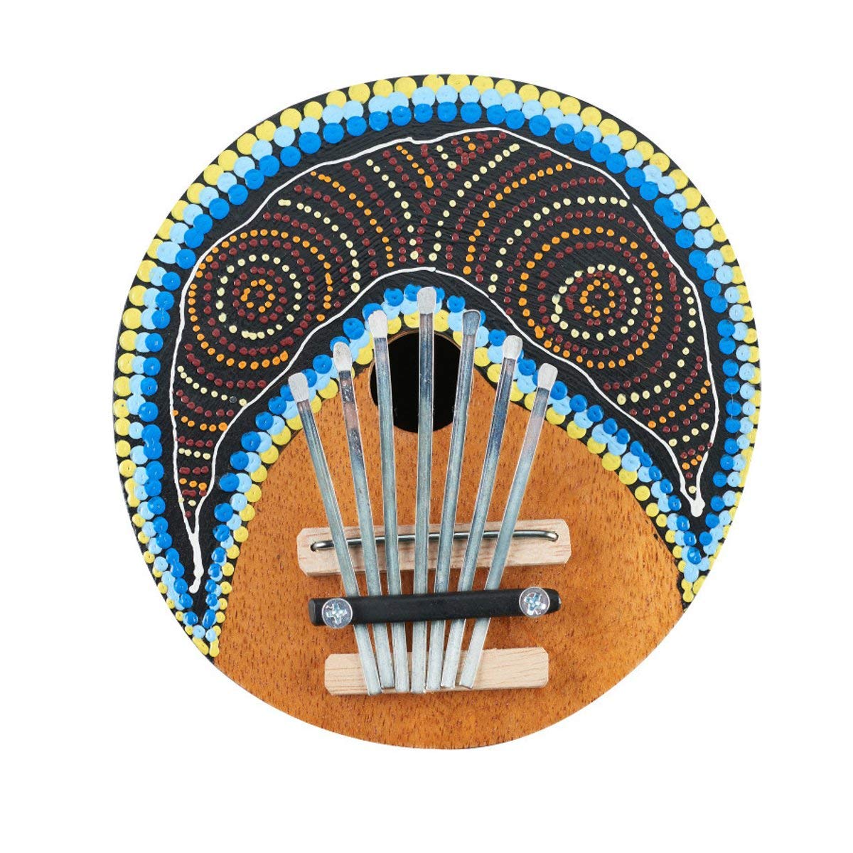 VIDOO 7 Clés Finger Piano Réglable Peint De Noix De Coco Kalimba Thumb Piano