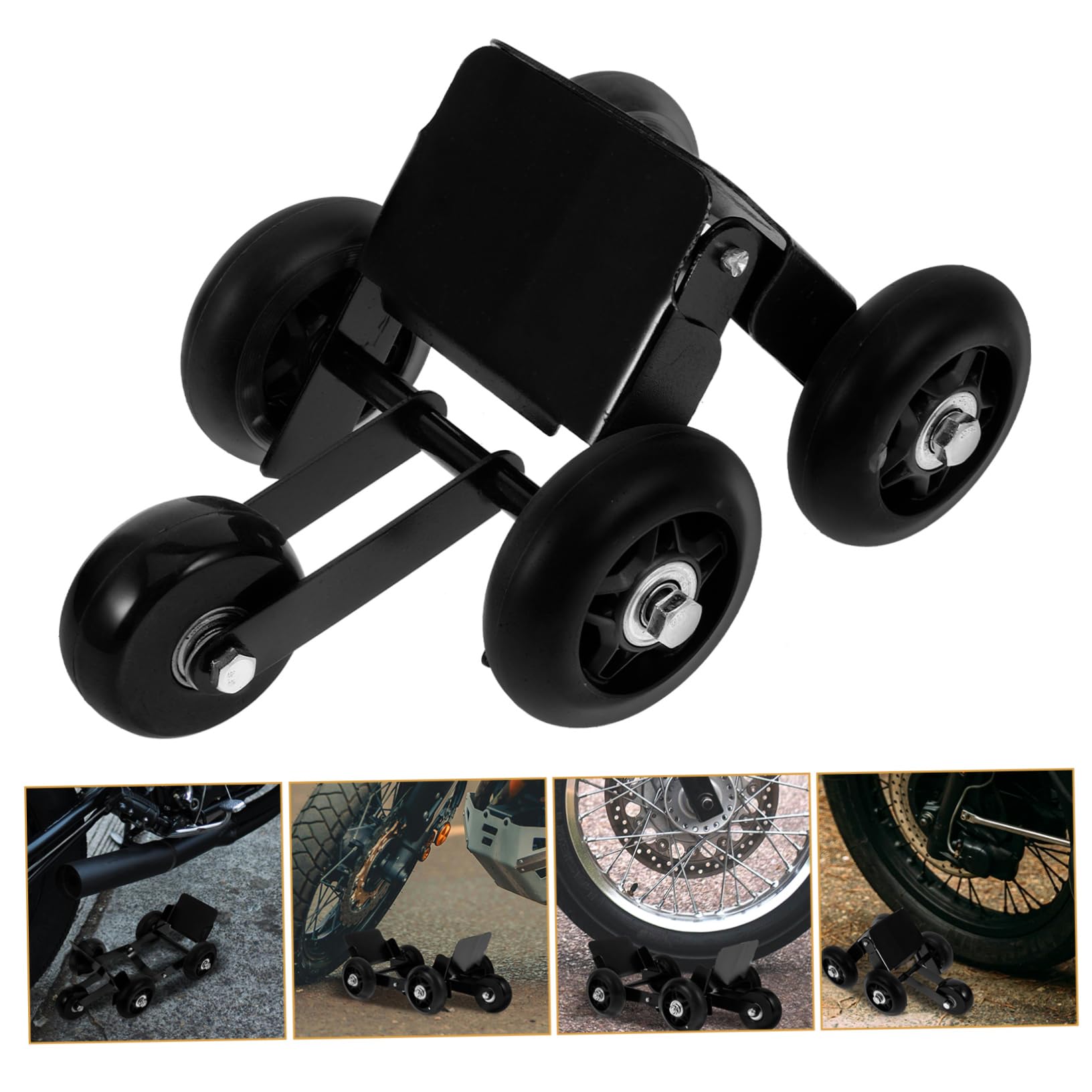 Outil de Déplacement de Pneu Moto en Métal Noir, Robuste et Résilient, pour Motocyclettes et Tricycles Électriques, Facilite Le Déplacement Fiable des Roues Couleur Aléatoire
