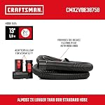 Craftsman CMXZVBE38758 2-1/2 po x 13 ft. POS-I-Lock Kit de fixation à vide à sec, tuyau de remplacement à vide industriel, convient à la plupart des aspirateurs humides/à sec avec un diamètre de 2 1/2 po. CRA