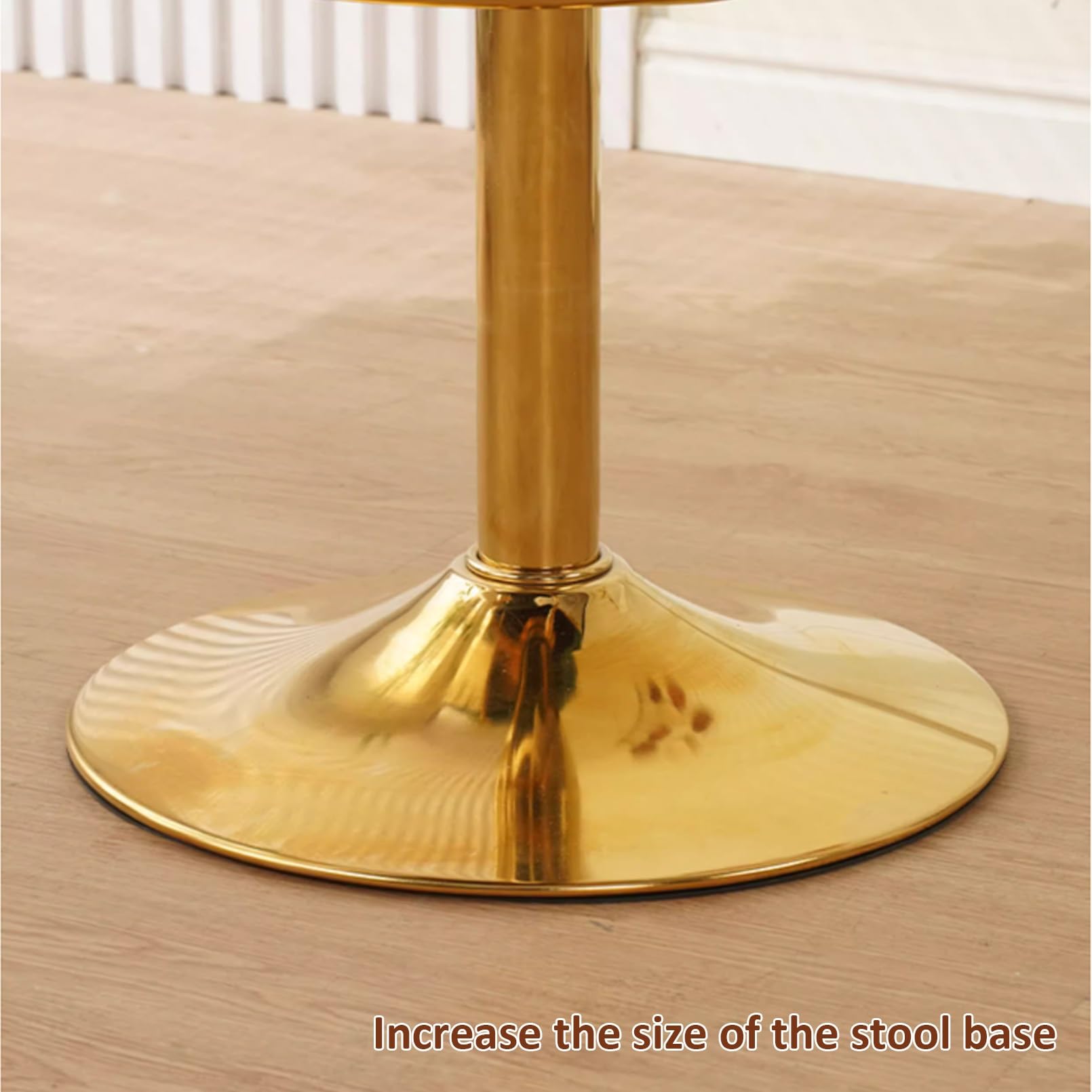 Barhocker Set 2 Stück, Höhenverstellbar 59-75cm, Drehbare Hocker mit Velours Sitz und Geflochtener Rückenlehne, Gold Metall Gestell für Kücheninsel, Bar, Esszimmer(Pink,4PCS)