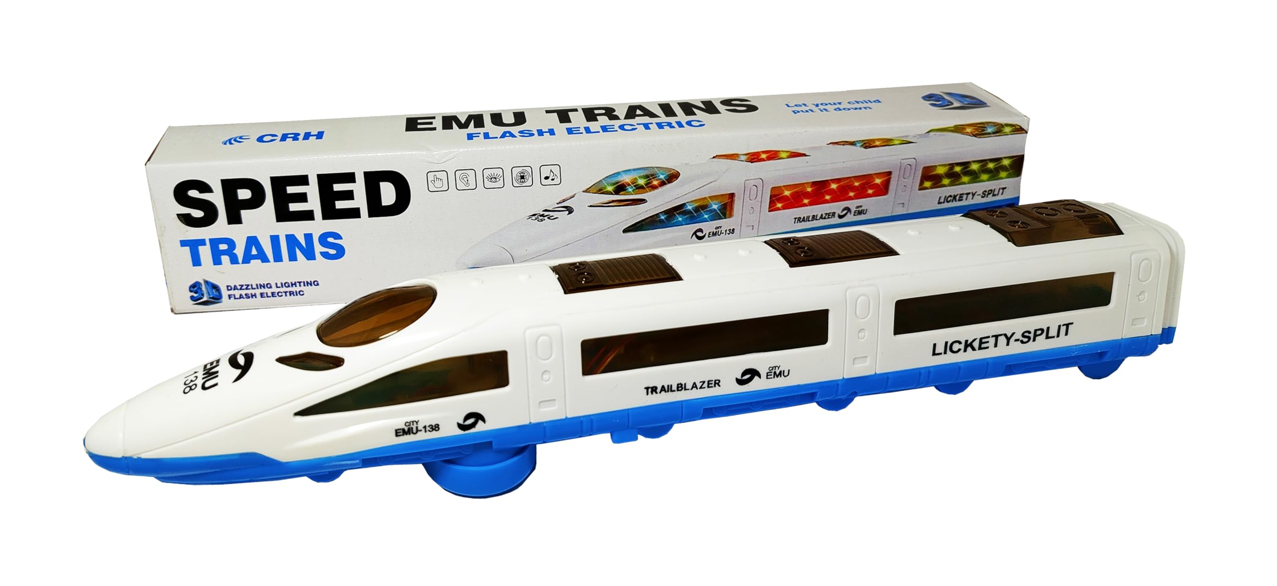 EMU Speed Train Toy for Kids, Boys and Girls, 3D Dynamic Flash