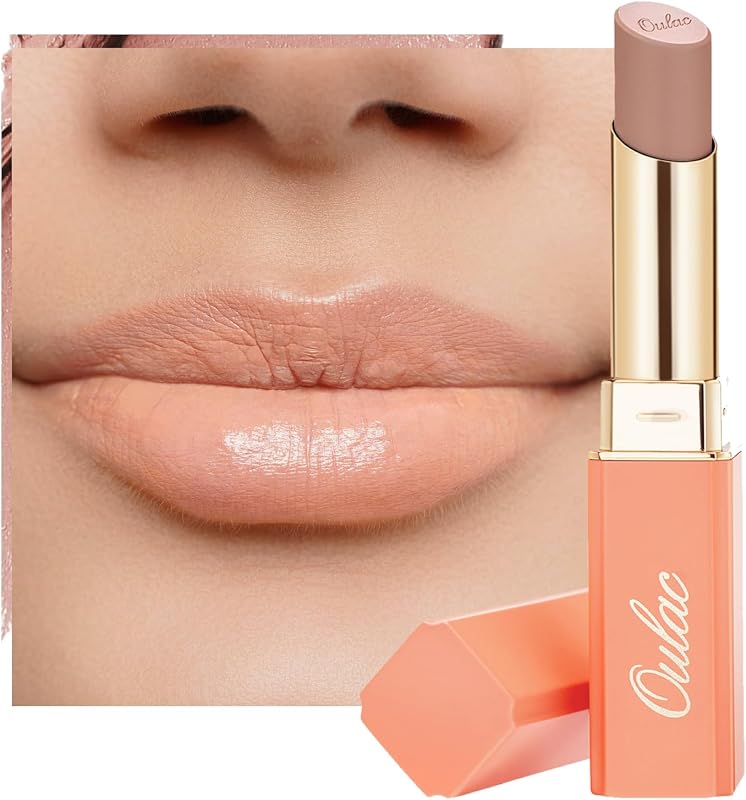 Oulac Nude Lipsticks for Women, Peach Matte Lip Stick, Full Coverage Lip Color, Satin Matte Finish, Cream Texture, Hydrating, Infused with Hyaluronic Acid, Vegan & Clean Beauty 4g SG02 Bodylicious
