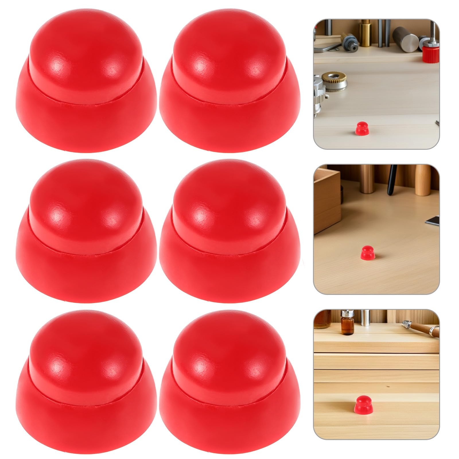 LABRIMP 50 Tapas Protectoras de Plástico para Tornillos y Tuercas M10, Resistentes Deformación, Seguras para Juegos Infantiles al Aire Libre, Color Rojo