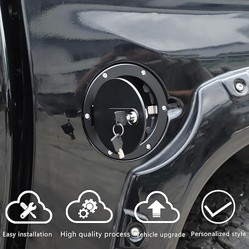 Miniatura 2 de Tapa de repuesto antirrobo para depósito de combustible de automóvil, compatible con Toyot@ Tundra 2017-2021, tapa de puerta de tanque de gasolina