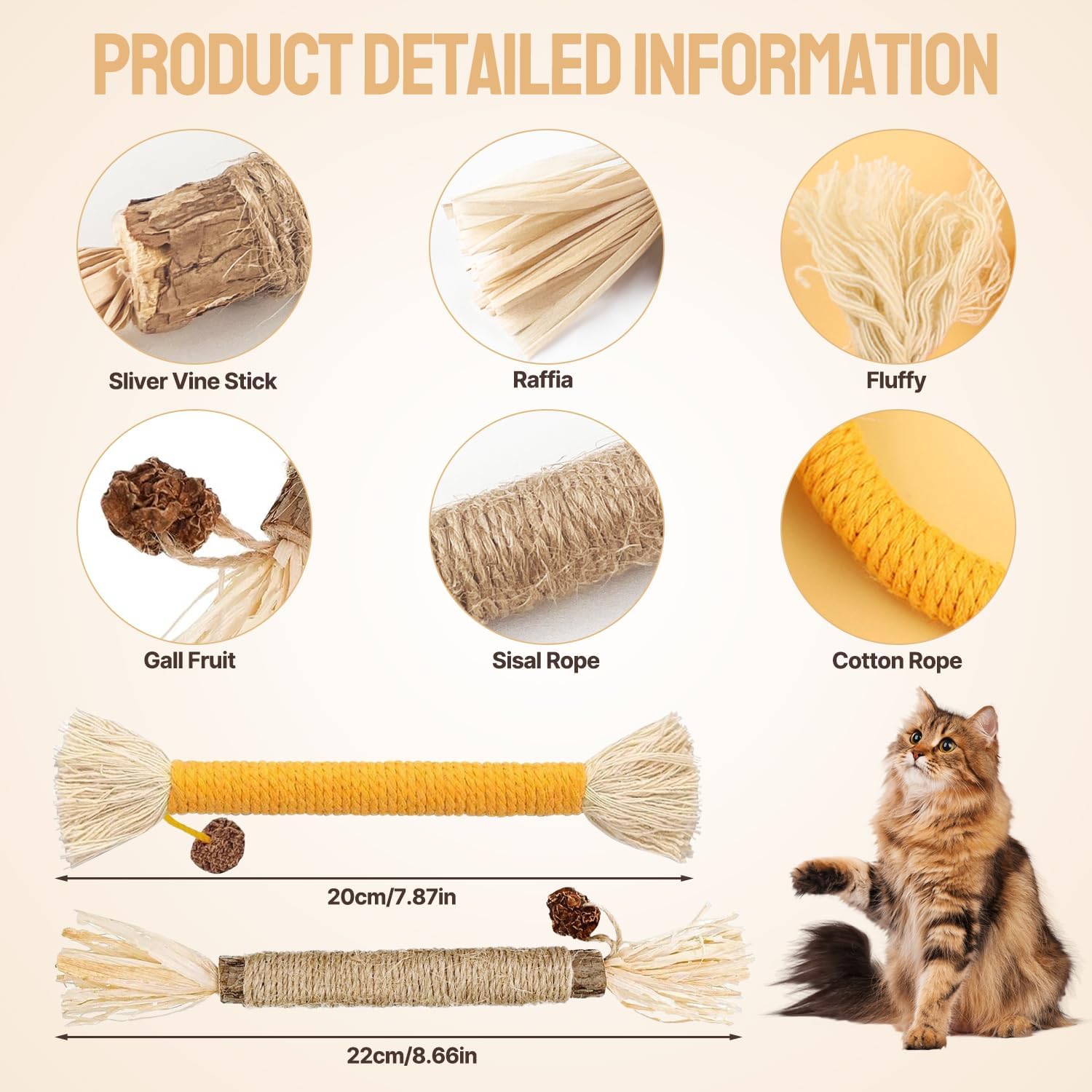 SUOXU Catnip Toy Silvervine Chew Sticks,Interactive Cat Toy for Indoor Cats, Natural Cat Kitten Teething Chew Toy, Suitable For Teeth Cleaning and Stress Release Catnip Toy Chewing Rope 3 712LfgaTWXL. AC SL1500