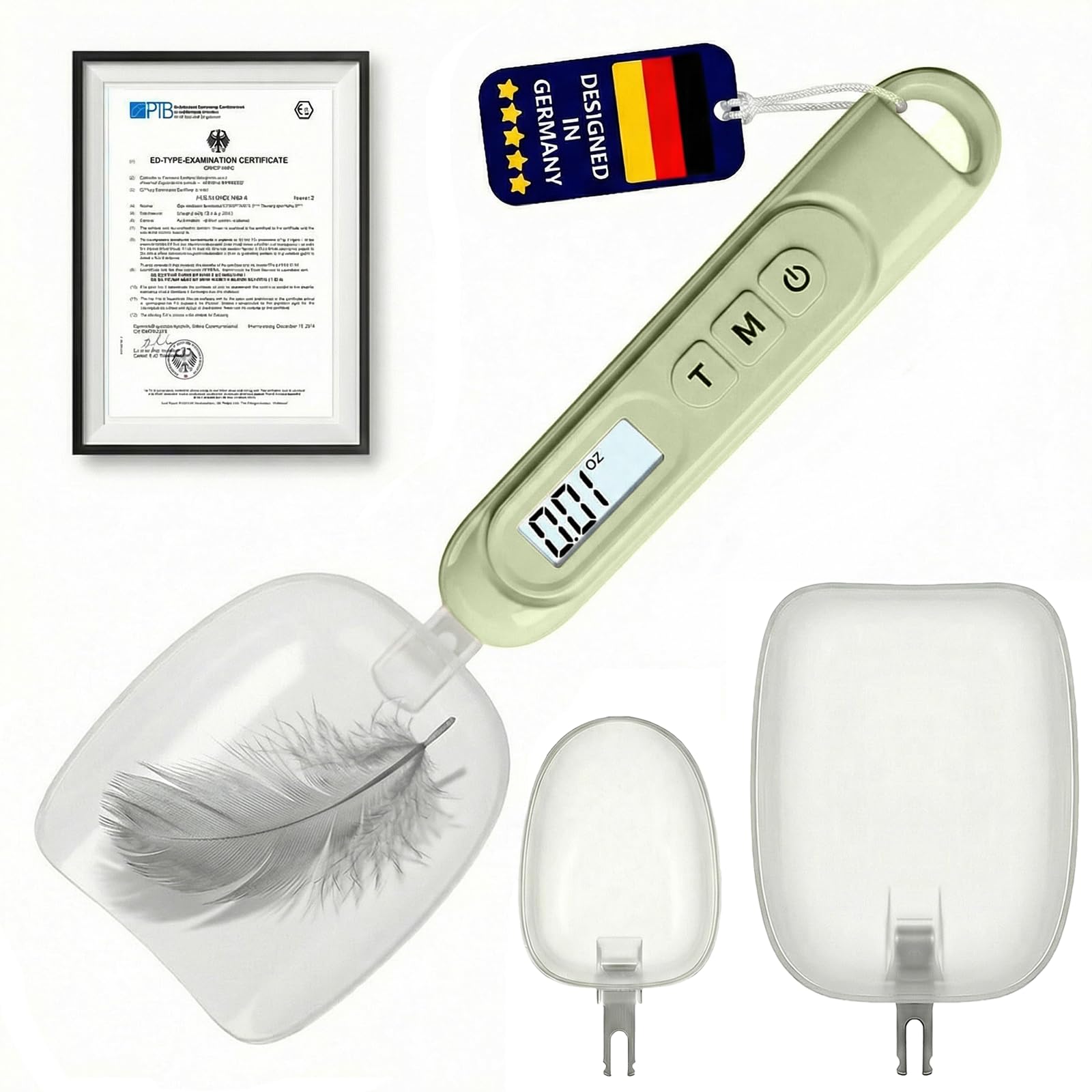 Photo 1 of 2026 Upgraded 2-In-1 Digital Measuring Spoon ?High-Precision 0.01oz/0.1g · Tested 10000+? Baking Scale ?7-Unit? Digital Kitchen Scale for Baking, Gram Scale for Weight Loss, Large & Small Scoop,Beige