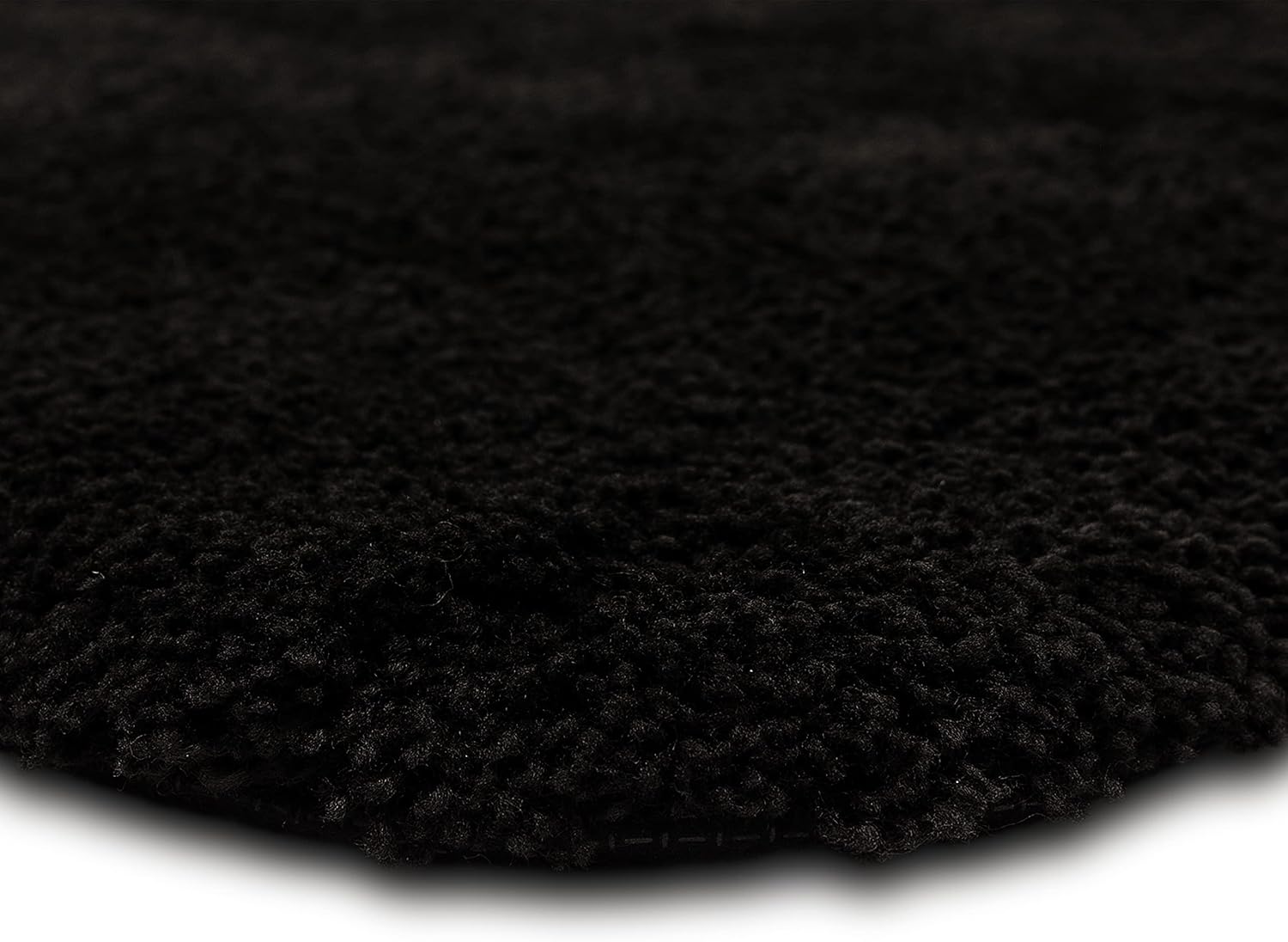 Acclaim Black 20" x 34" Nylon Machine Washable Bath Rug