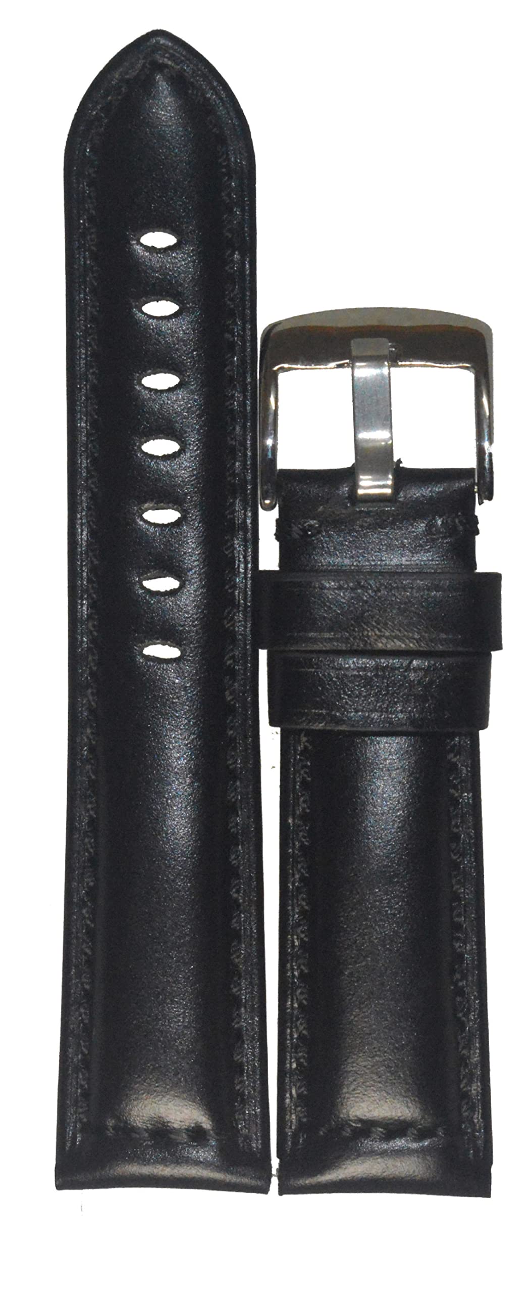 SURU® 20mm Padded Ogive Tip Leather Watch Strap / Watch Band for Men Women (Colour - Black / Width Size -20mm)(Size Guide in 3rd Image)D6286 (B0B5VS7K8C) Amazon Price History, Amazon Price Tracker