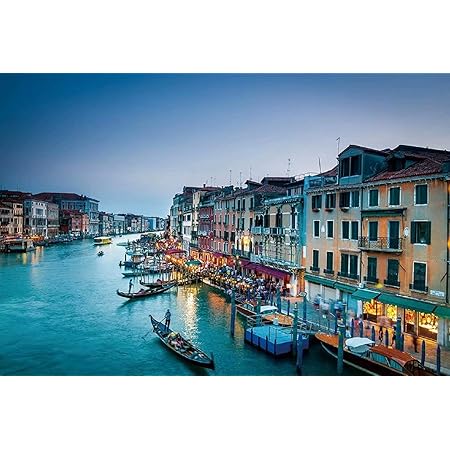 Amazon Sunyu ロマンティック 1000ピース ヨーロッパ ベニス 大運河 イタリア ベネチアの水路 日没 風景 家族 娯楽 木製ジグソーパズル クリスマス 誕生日 プレゼント ジグソーパズル おもちゃ