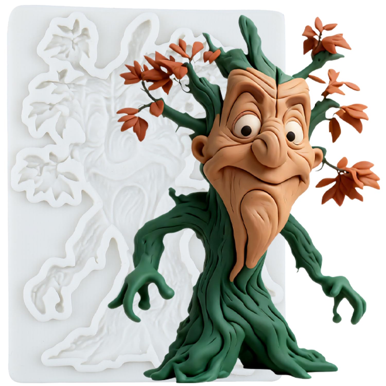 Baumgeist Polymer Ton Formen Cartoon Charakter Baum Geist Silikonform für DIY Handwerk Harz Gießformen DIY Handwerk lufttrocknen Polymer Ton Werkzeuge Schmuckherstellung