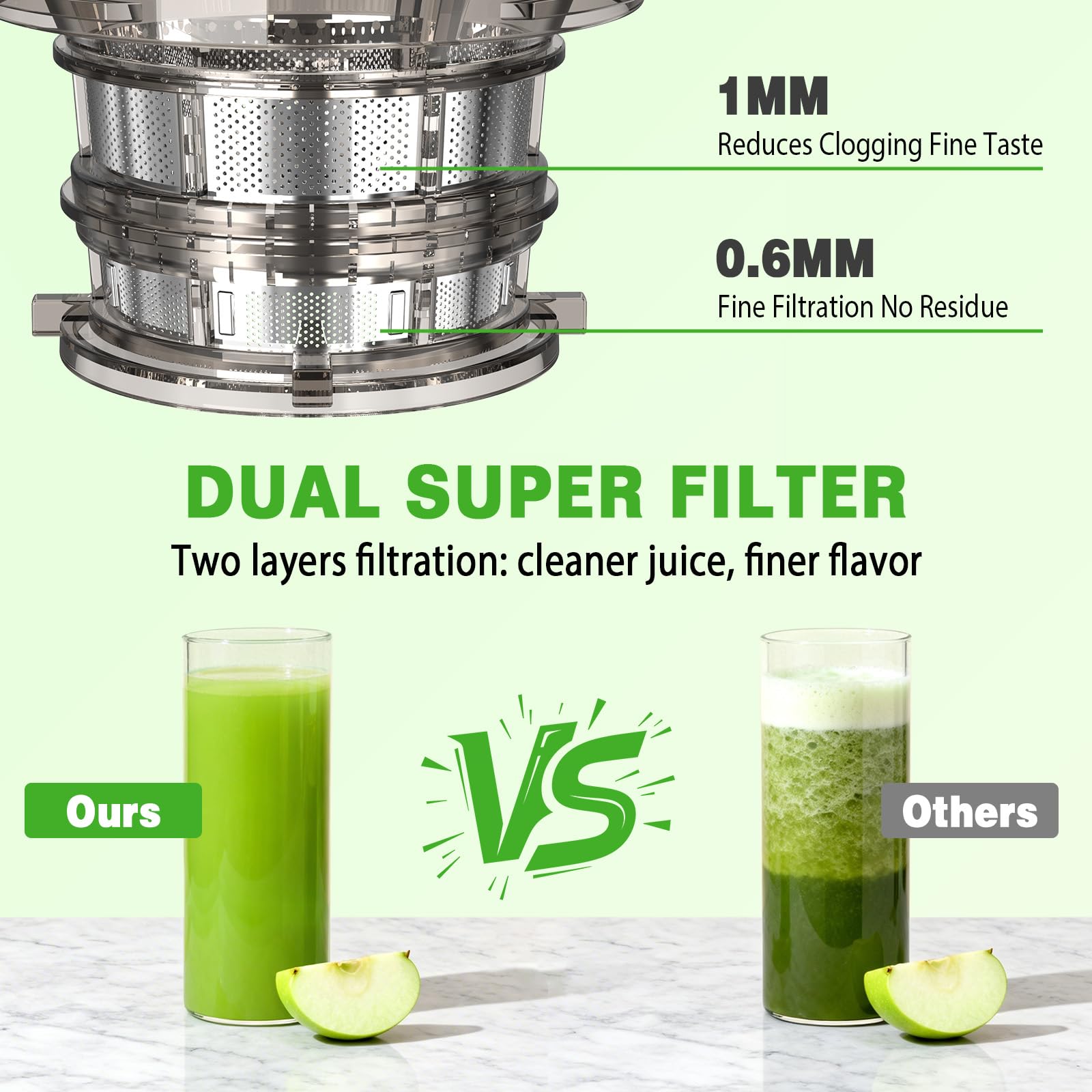 Estrattore Frutta e Verdura, 130MM 250W Centrifuga Frutta e Verdura, 1L Estrattore di Succo a Freddo Juicer Machine Ideale per Famiglia e Colazione, Facile da Pulire, Senza BPA, Nero