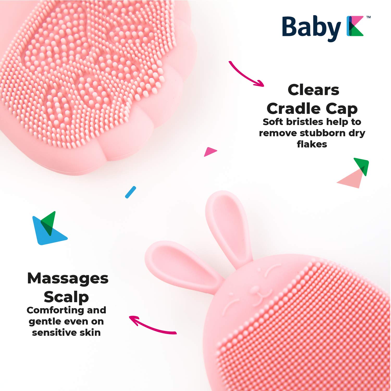 Buy BABY K Baby Cradle Cap Brush Set (Pink) Baby Scalp Brush to