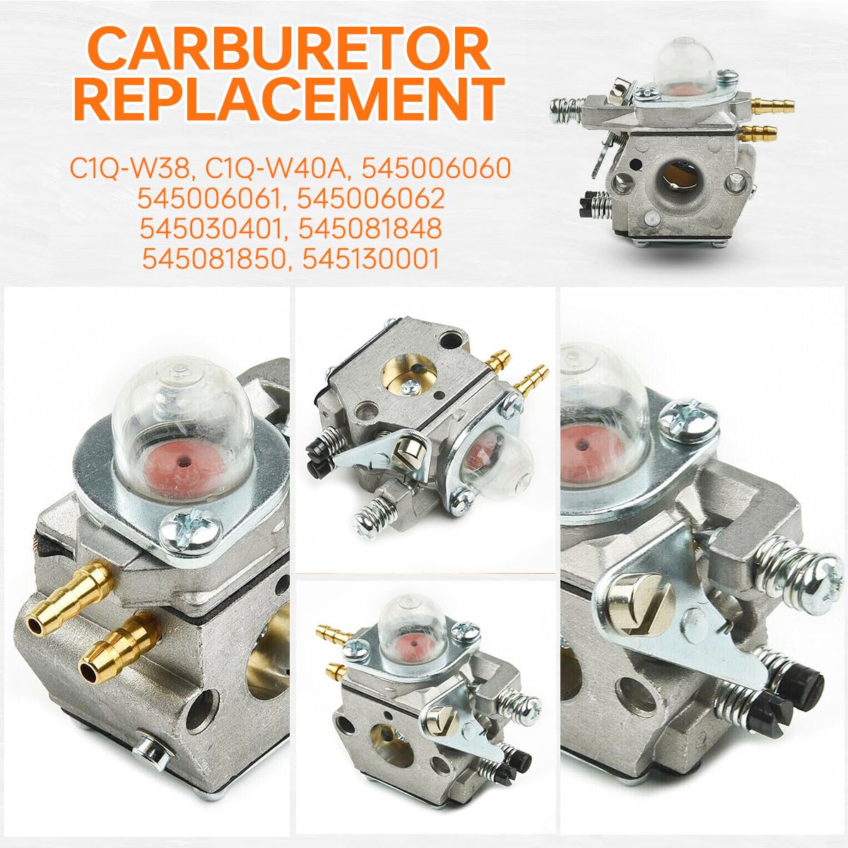 ZAMDOE Kit carburatore sostitutivo per Walbro WT460 WT-460 per EFCO 8300 8350 8355 8400 8405 8420 8425 8510 8515 8365 Decespugliatore, per Oleo Mac 433 435 440 727 730 733 per Emak 23 18690R